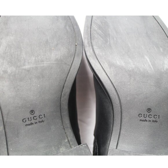 Gucci Microguccissima Leather Ankle Boots / Size 36 / Black GG Logo Embossed - Picture 11 of 14